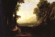 Claude Lorrain Landscape with a the Penitent Magdalen painting
